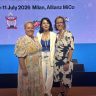 Anne-Mai, Fousieh Eliassy, nyvalgt president i IFDH, Ann-Elin Milano 2026
